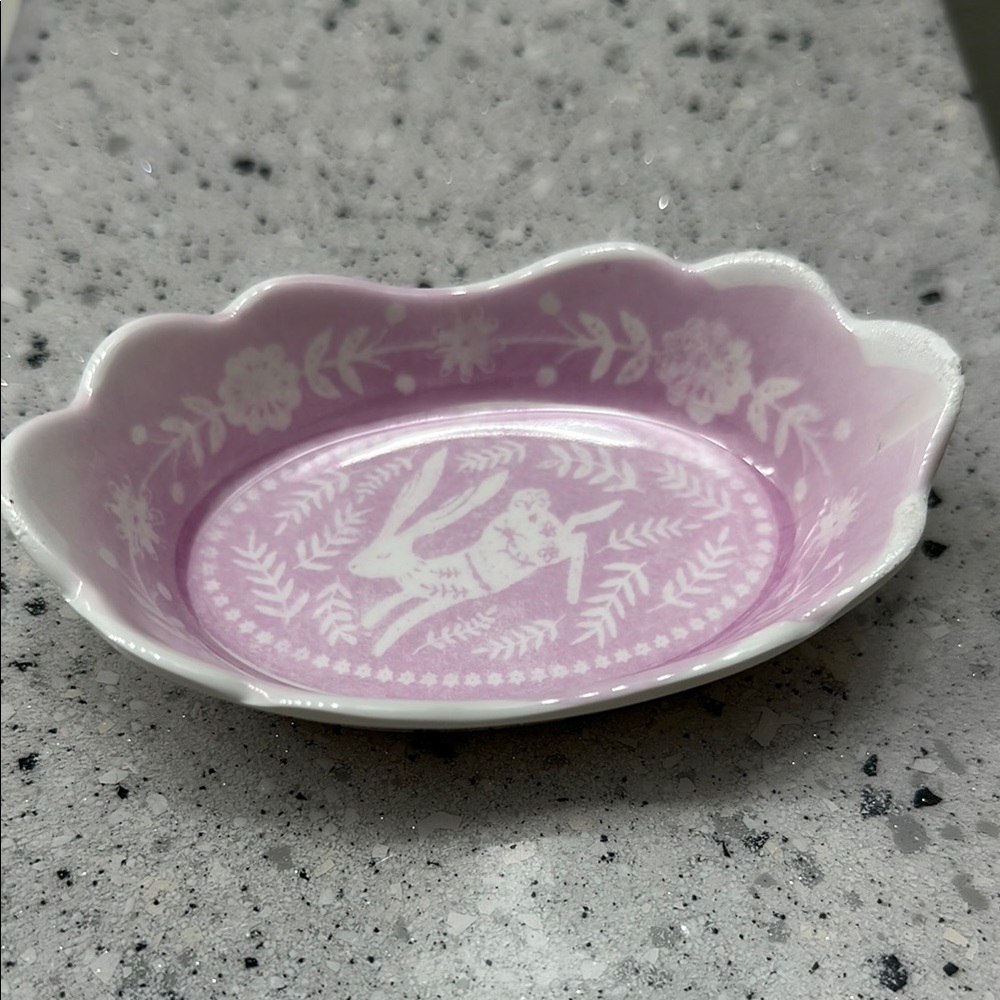 Scalloped Edge Pink Decorative Dish
